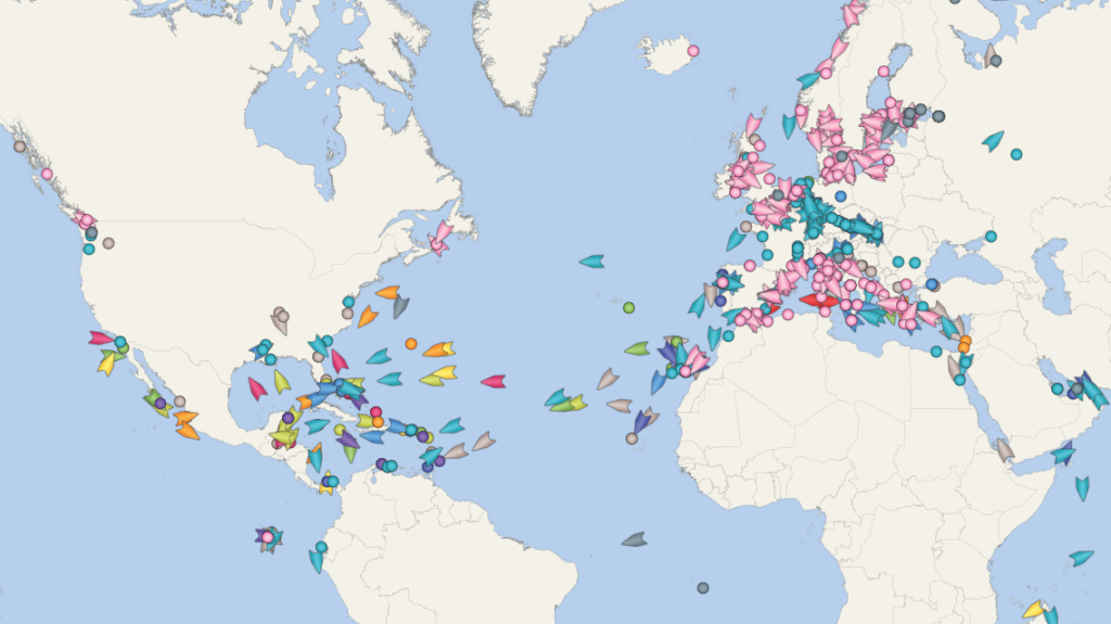 cruise ship tracker by port